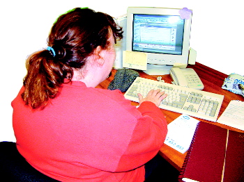 on the computer
